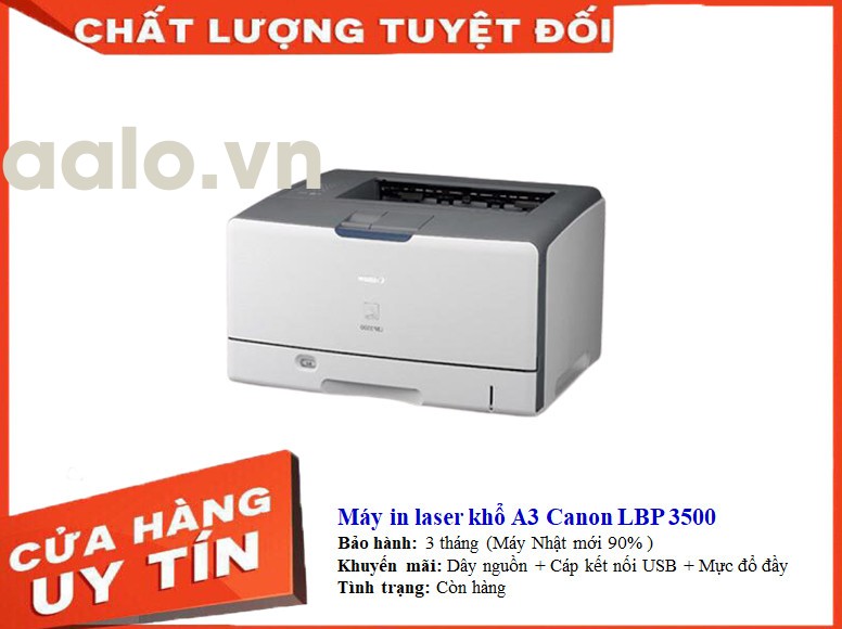 Máy in laser khổ A3 Canon LBP 3500 Kèm hộp mực , dây nguồn , dây usb mới - aalo.vn